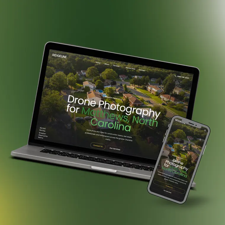 Ridgeline Aerial LLC website preview