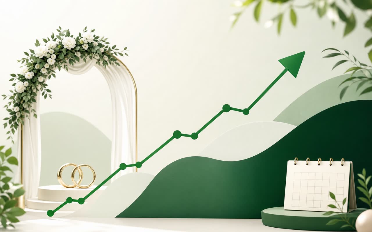Growth illustration for a wedding venue, asheville nc success story