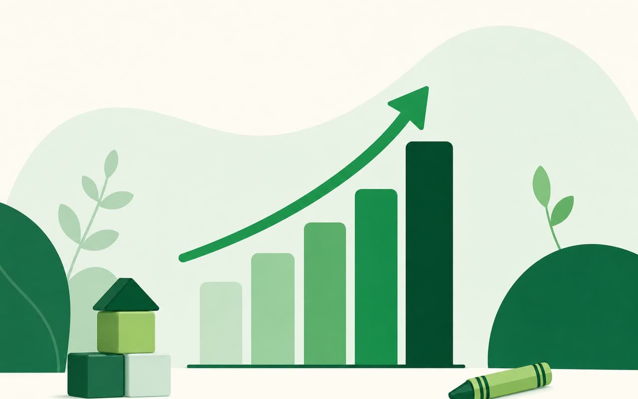 Growth illustration for a childcare, atlanta ga success story