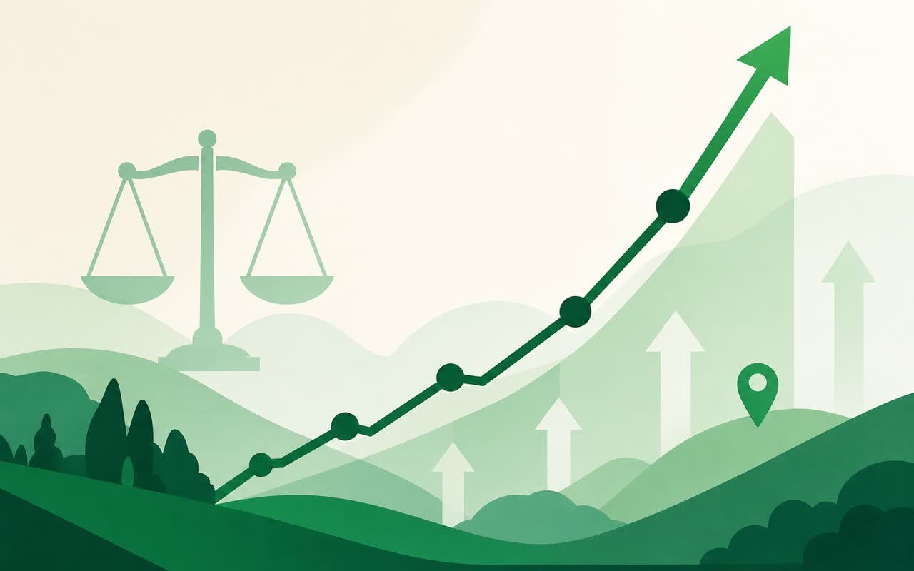 Growth illustration for a family law, phoenix az success story